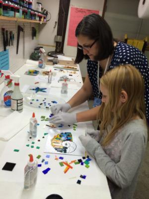 female students doing art female students doing art